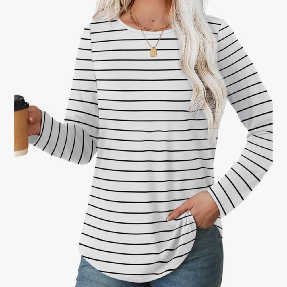 Women's Striped Long Sleeve Top
